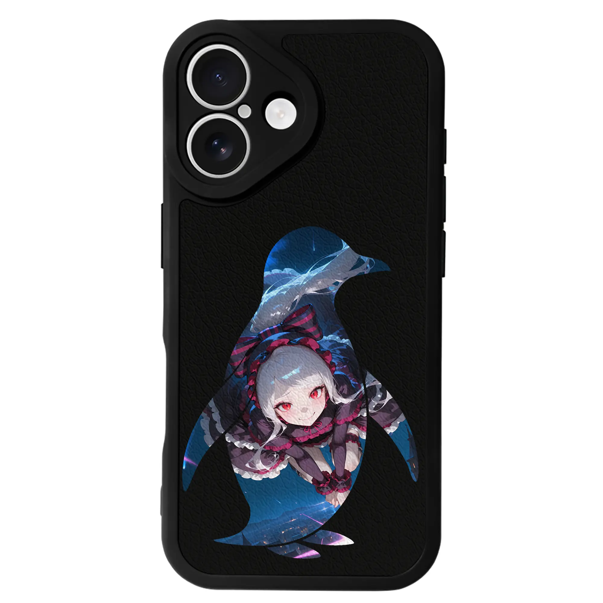 オーバーロード グッズ シャルティア・ブラッドフォールン - IPhone 16シリーズ対応 ・ シリコンスマホケース ・ レザー調 ・ 高精度フィット ・ 耐衝撃 ・ ワイヤレス充電対応 ・ 精密カット